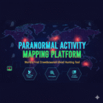 Paranormal Activity Mapping Platform - Free ghost hunting tool showing global supernatural activity heat map with real-time crowd-sourced reports