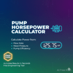 Pump Horsepower Calculator - Free online tool for calculating pump power from flow rate, head pressure and efficiency